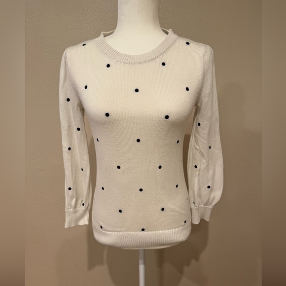 Boden Sweaters - Boden Polka Dot Cream Sweater 100% Cotton